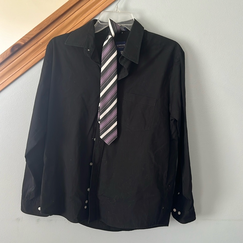 arrow size 18 men’s black dress shirt